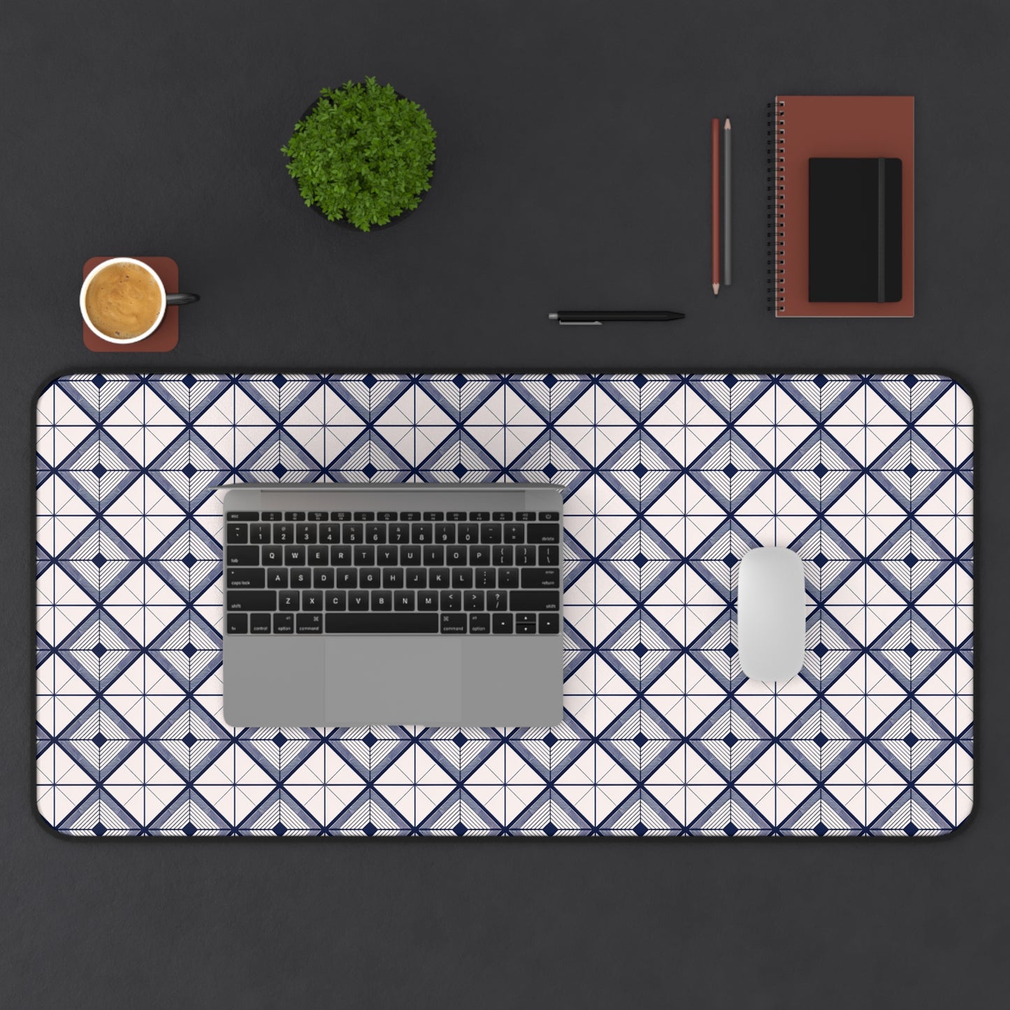 Geometric Desk Mat - Modern Office Accessory for Stylish Workspaces