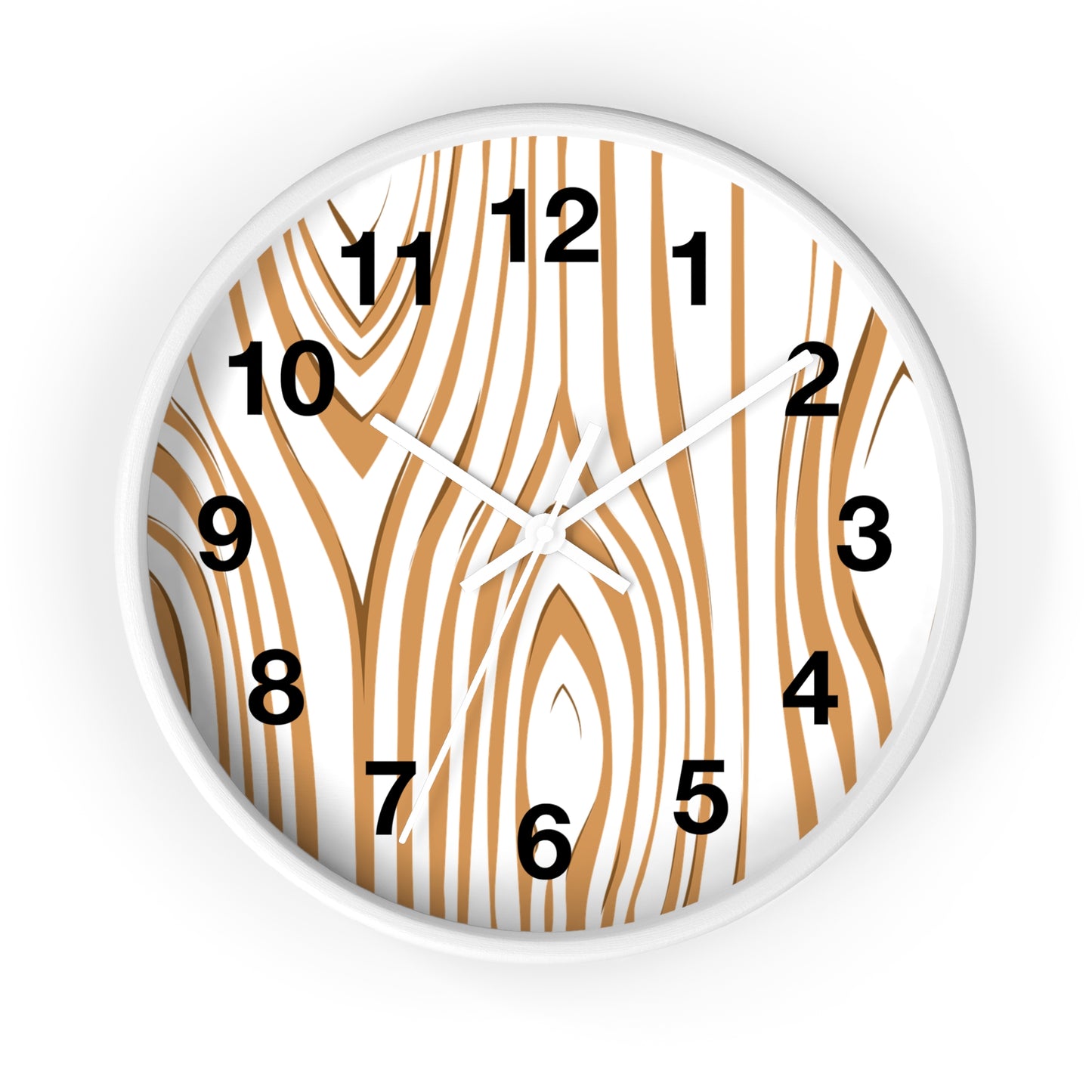 Rustic Wood Grain Wall Clock, Home Decor Clock, Modern Timepiece, Gift for Her, Unique Wall Art, Kitchen Clock, Natural Style Decoration