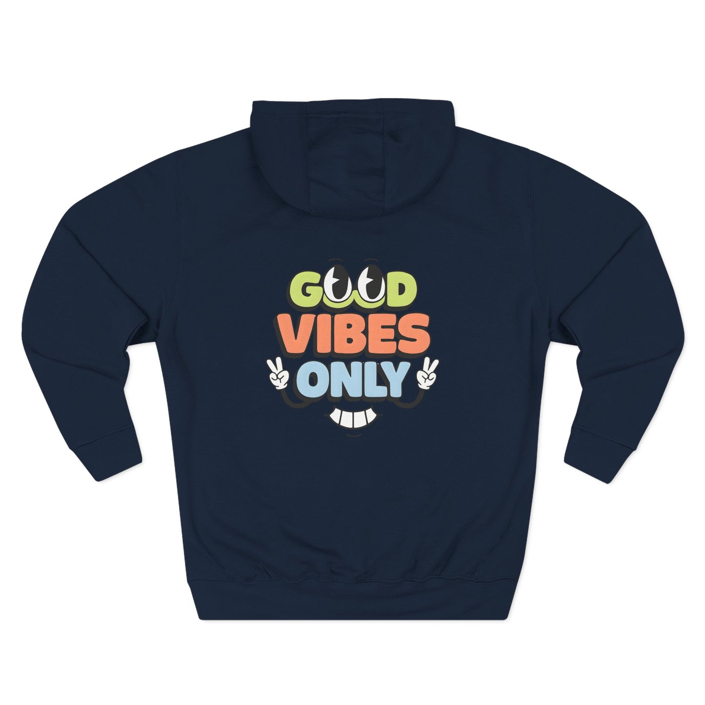 Good Vibes Only Fleece Hoodie for Positive Energy Lovers, Motivational Comfort, Chill Attire, Casual Wear, Gift for Friends