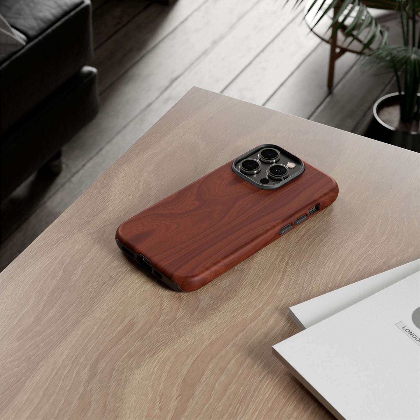 Wood Grain Phone Case, Stylish Tough Cases, Nature-Inspired Protective Cover, Unique Gifts for Him and Her, Eco-Friendly Tech Accessory