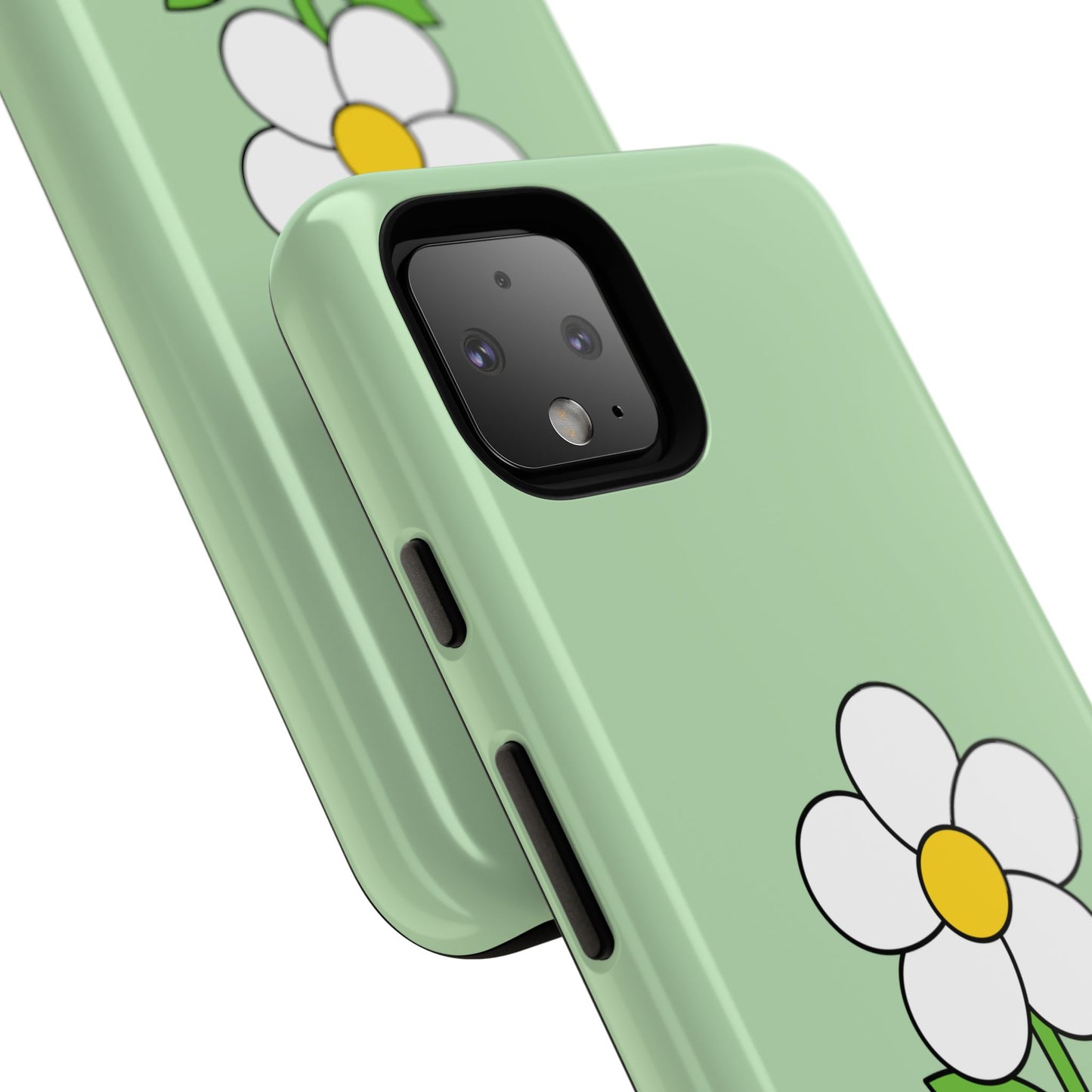 Floral Phone Case - Tough Cases for Nature Lovers, Cute Green Flower Design, iPhone Cover, Gift for Her, Spring Accessories