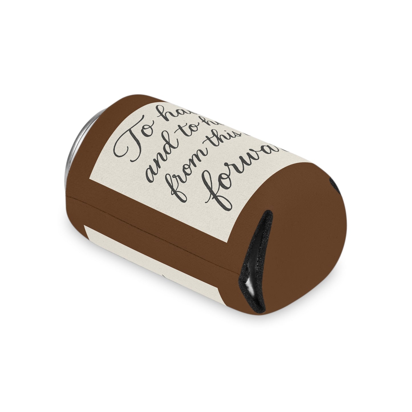 Rustic Wedding Can Cooler | Bridal Shower Favor, Cozies for Guests, Unique Gift, Toast to Love, Engagement Party Keepsake