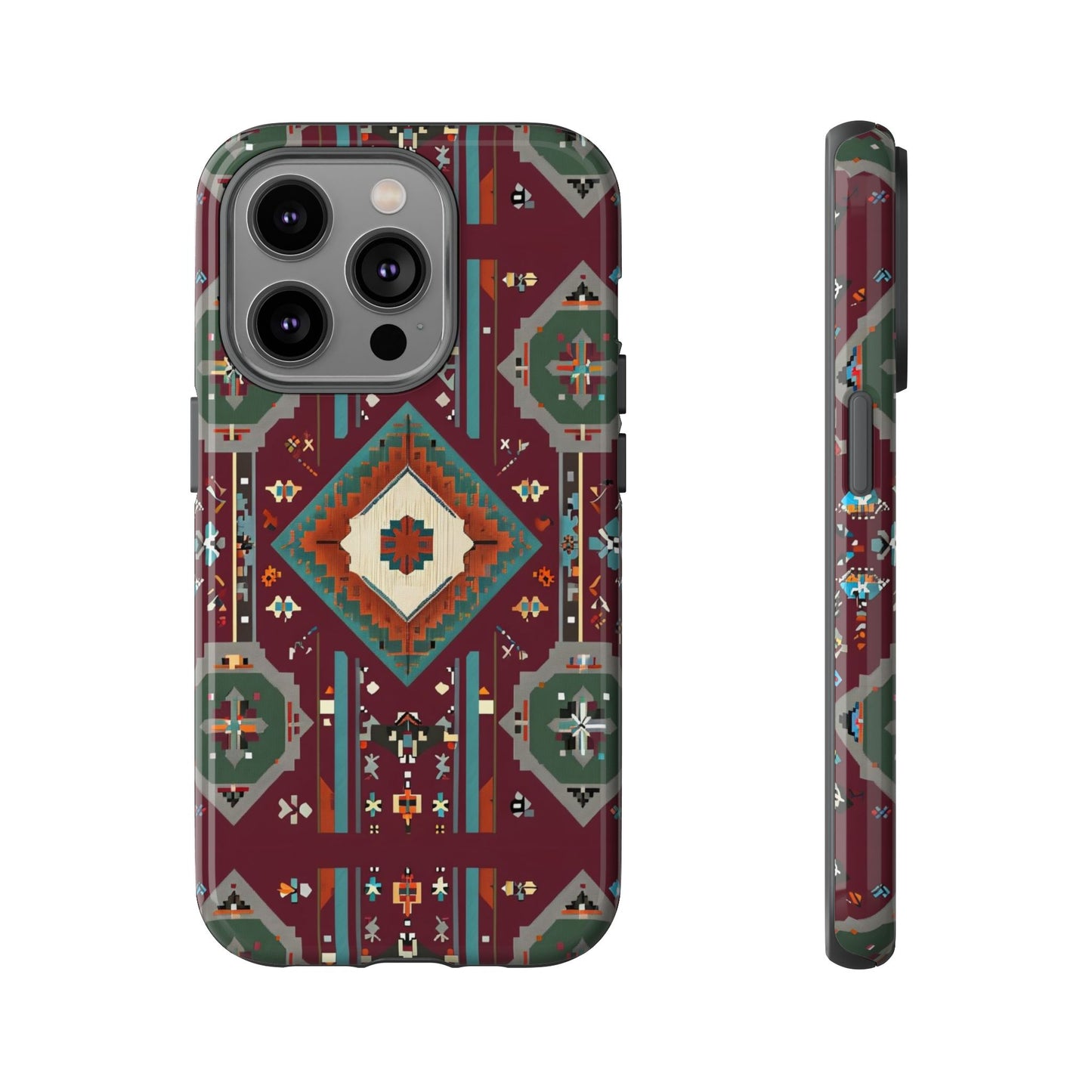 Tribal Pattern Phone Case - Boho Chic, Tough Durable Cover, Stylish Tech Accessory, Gift for Him/Her, Festival Essentials