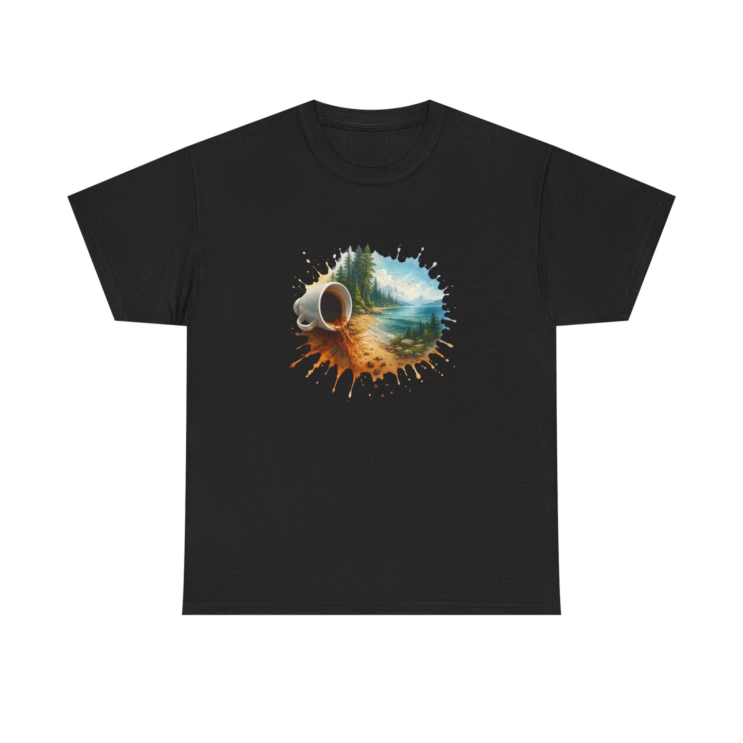 Nature-Inspired Unisex Heavy Cotton Tee, Casual Outfit, Gift for Nature Lovers, Camping Apparel, Outdoor Adventure Shirt