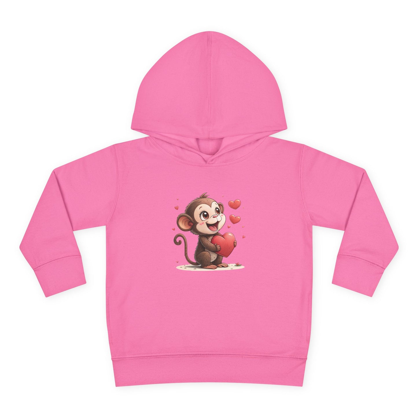 Adorable Toddler Monkey Love Hoodie, Birthday Gift, Kids Pullover, Baby Shower Gift, Cute Fleece Sweatshirt