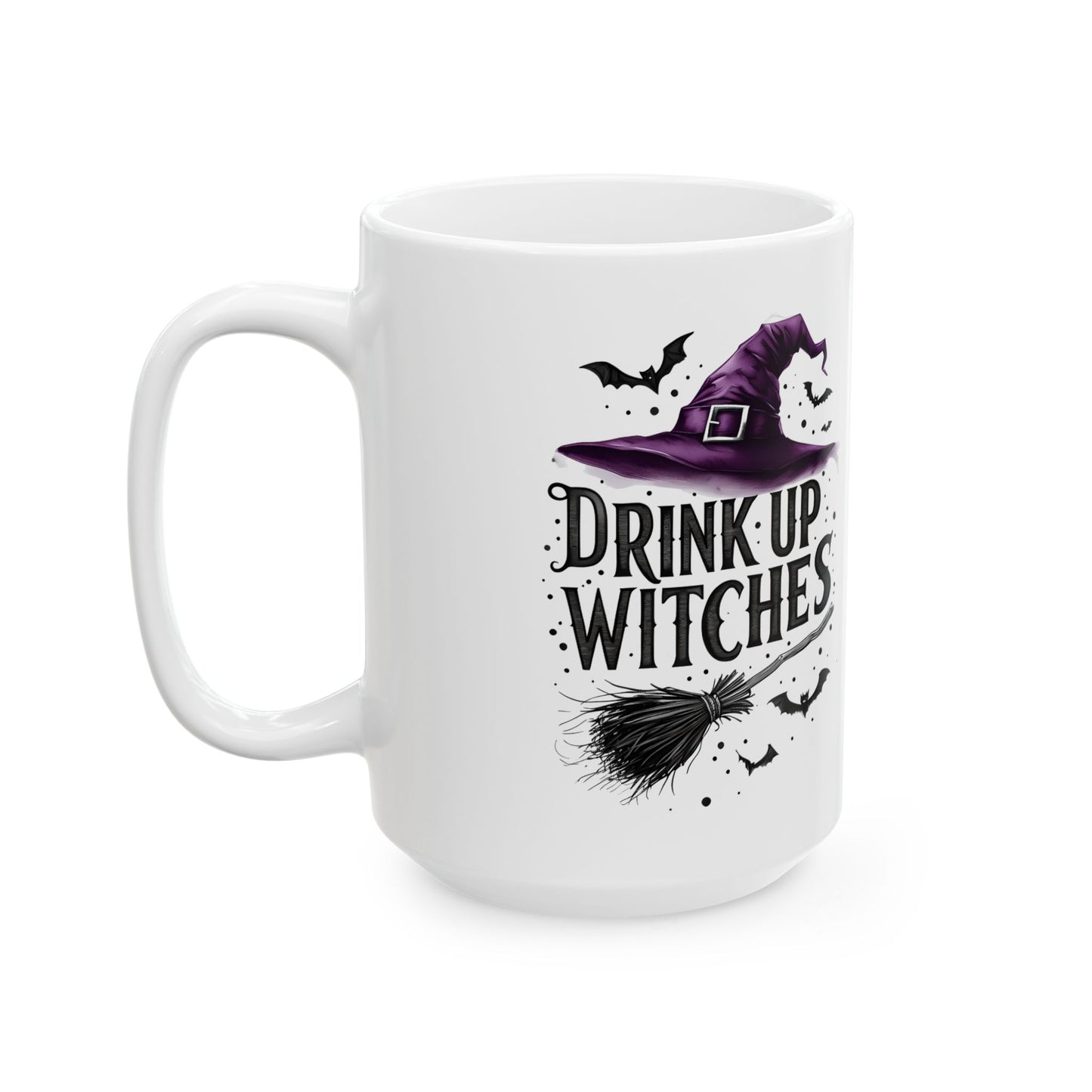 Spooky Witch Themed Ceramic Mug | Perfect for Halloween, Gift for Witches, Coffee Lover Mug, Tea Mug, Drink Up Witches!