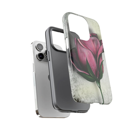 Rose Phone Case – Tough Cases, Floral Phone Cover, Gift for Her, Minimalist Design, Nature Lover's Accessory, Birthday Gift Idea