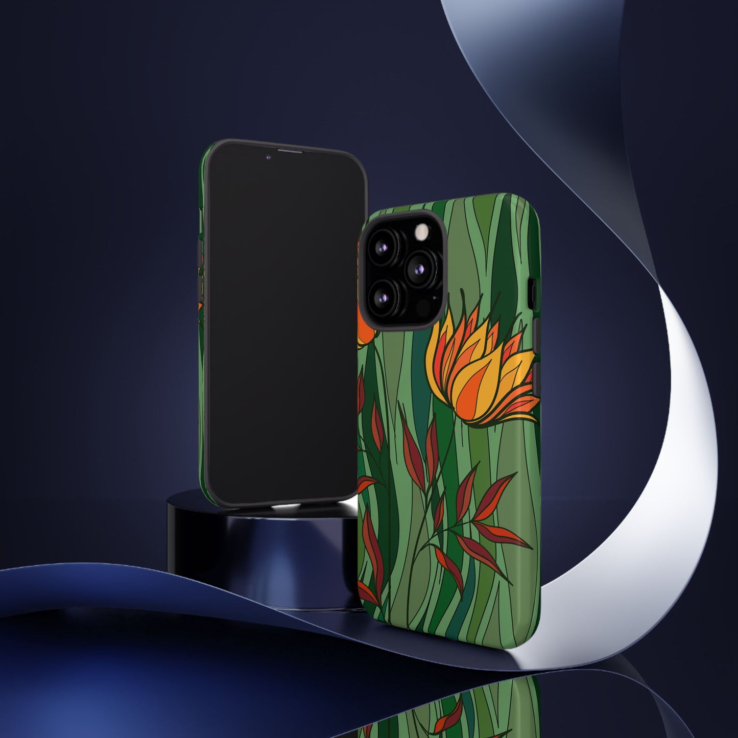 Vibrant Floral Phone Case, Nature-Inspired Tough Case, Eco-Friendly Cover, Unique Gift for Nature Lovers, Spring Decor
