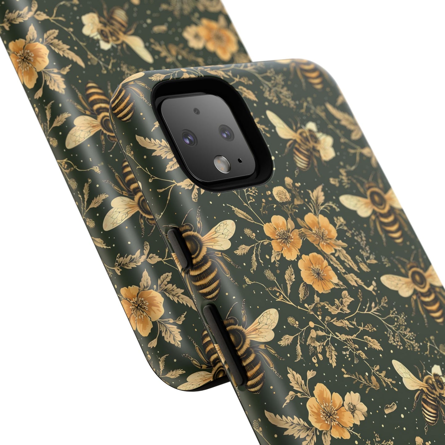 Nature-Inspired Phone Case, Tough Cases for Nature Lovers, Floral Bee Design, Eco-Friendly Gift, Summer Vibes, Trendy Phone Accessory,