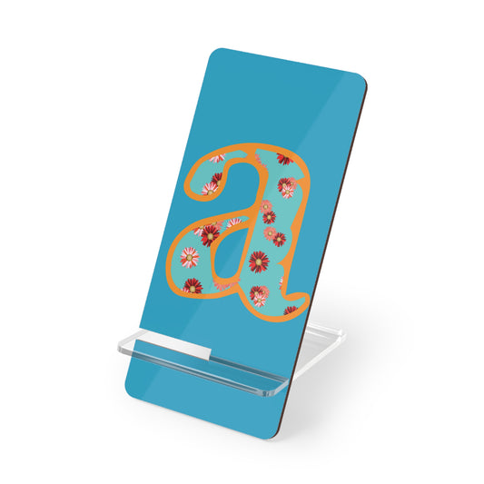 Floral Mobile Display Stand, Personalized Phone Holder, Desk Organizer, Unique Gift for Students, Home Office Decor, Tech Accessories