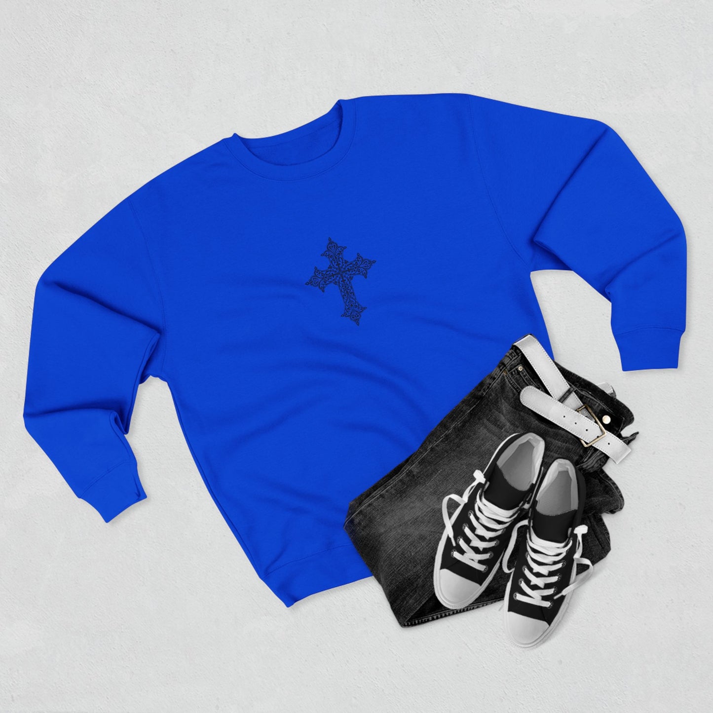 Stylish Unisex Crewneck Sweatshirt with Cross Design, Cozy Sweatshirt for Everyday Wear, Gift for Men and Women, Faith-Inspired [...]