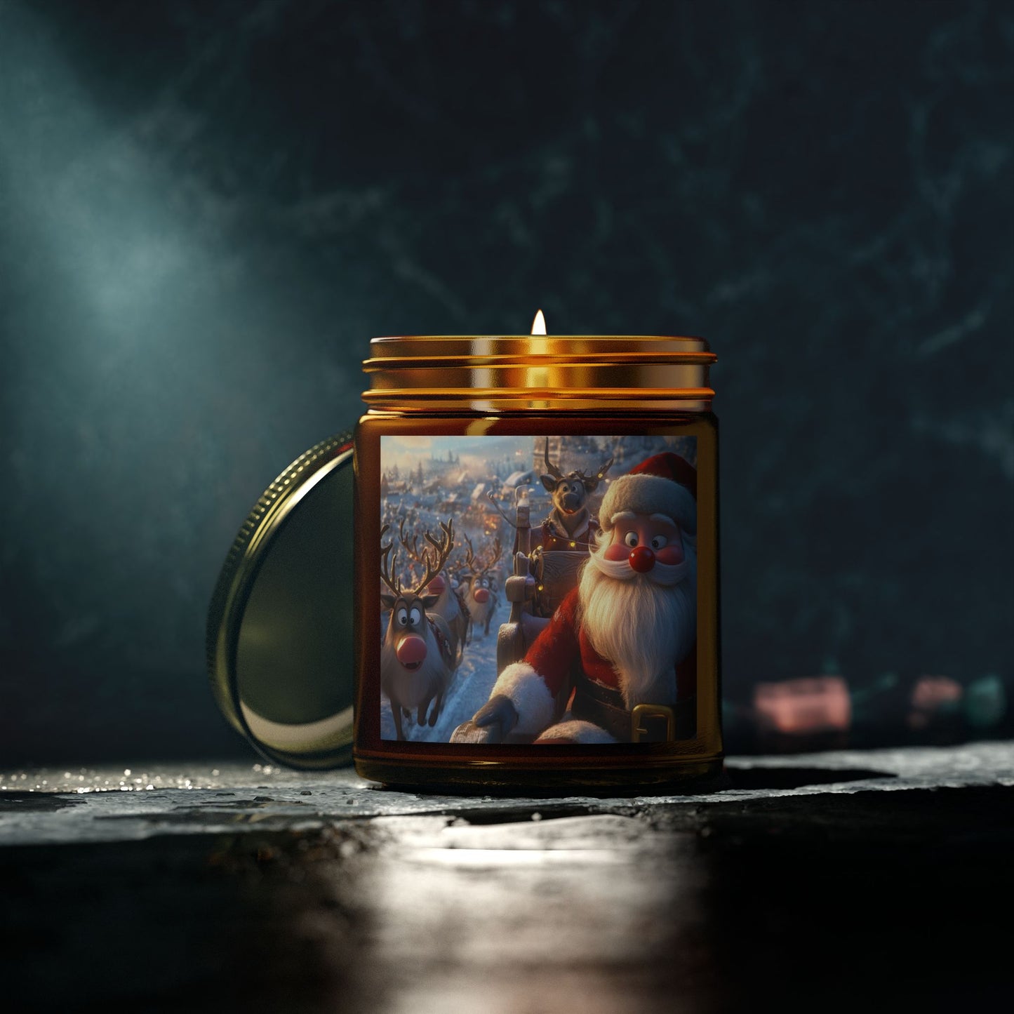 Festive Scented Candles, Christmas Decor, Holiday Gifts, Cozy Nights, Home Fragrance, Santa-themed