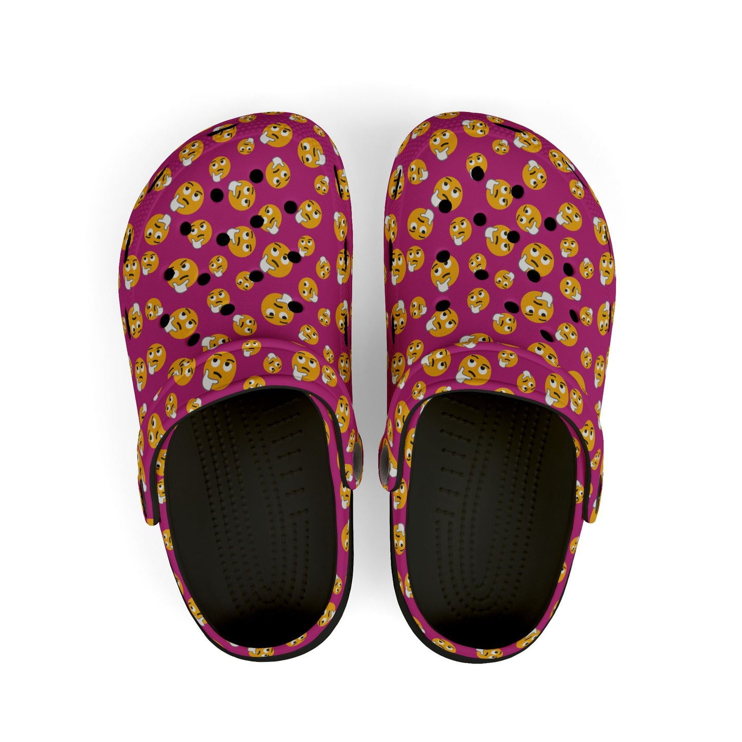 Playful Kids' EVA Foam Clogs with Emoji Design, Comfortable Summer Footwear, Fun Play Shoes, Emoji Clogs for Kids, Perfect for Beach or Home