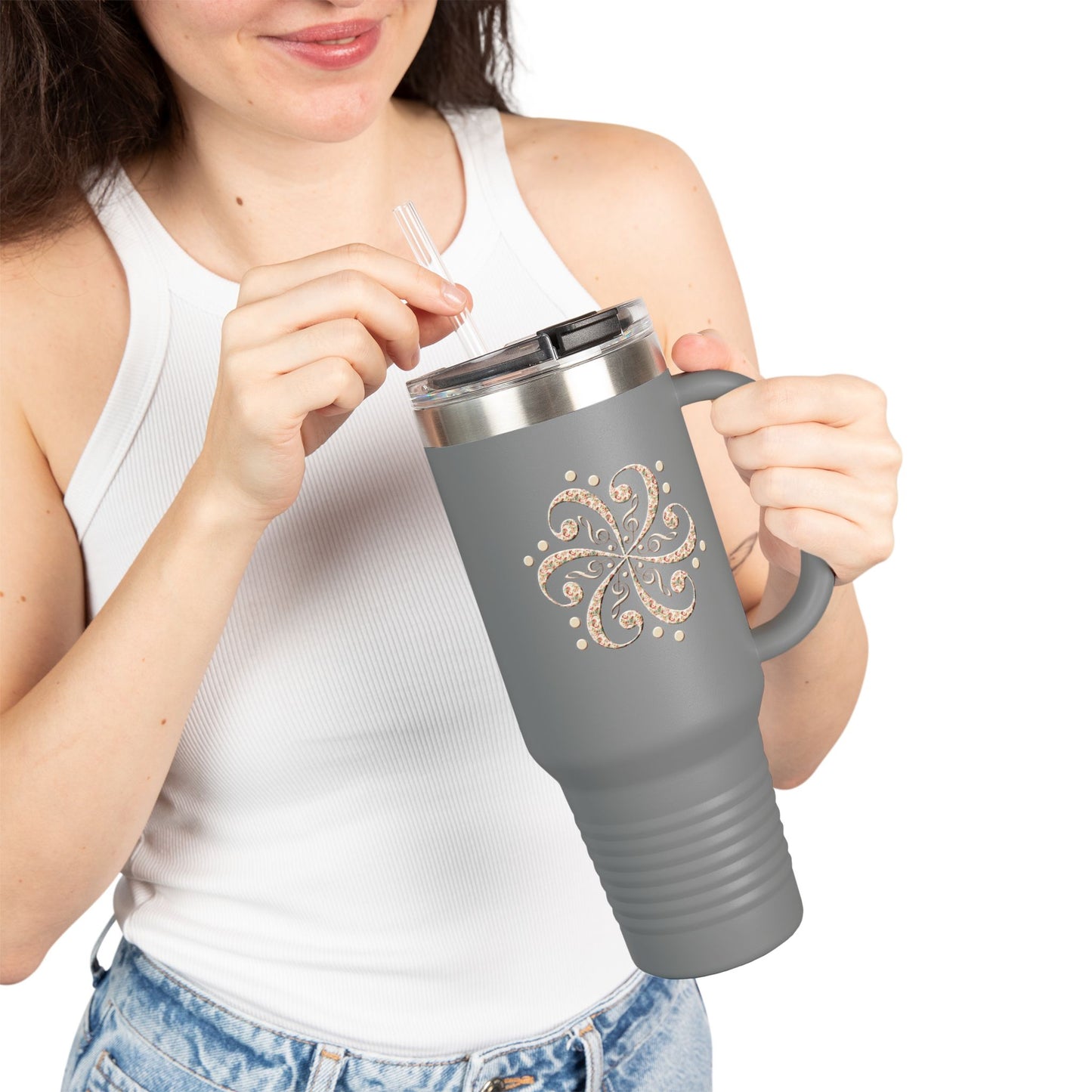 Stylish Insulated Travel Mug, 40oz - Perfect for Hot and Cold Drinks, Gifts for Coffee Lovers, Road Trips, and Office Use