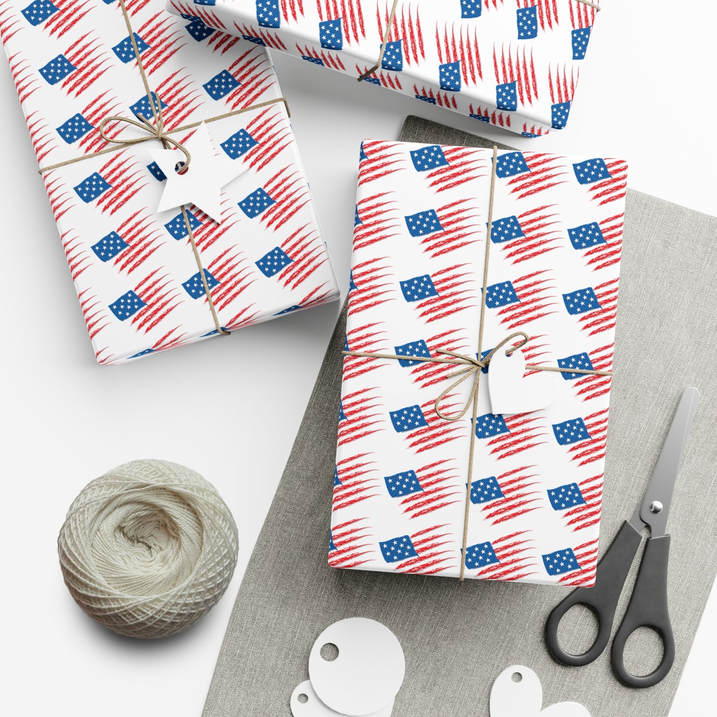 Festive Gift Wrap Paper - Patriotic Design for All Occasions, USA Flag Gift Wrap, Party Supplies, Holiday Wrapping Paper, Independence [...]