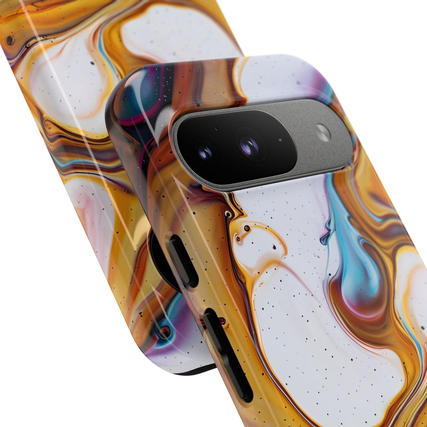 Artistic Phone Case, Tough Cases with Colorful Marble Design