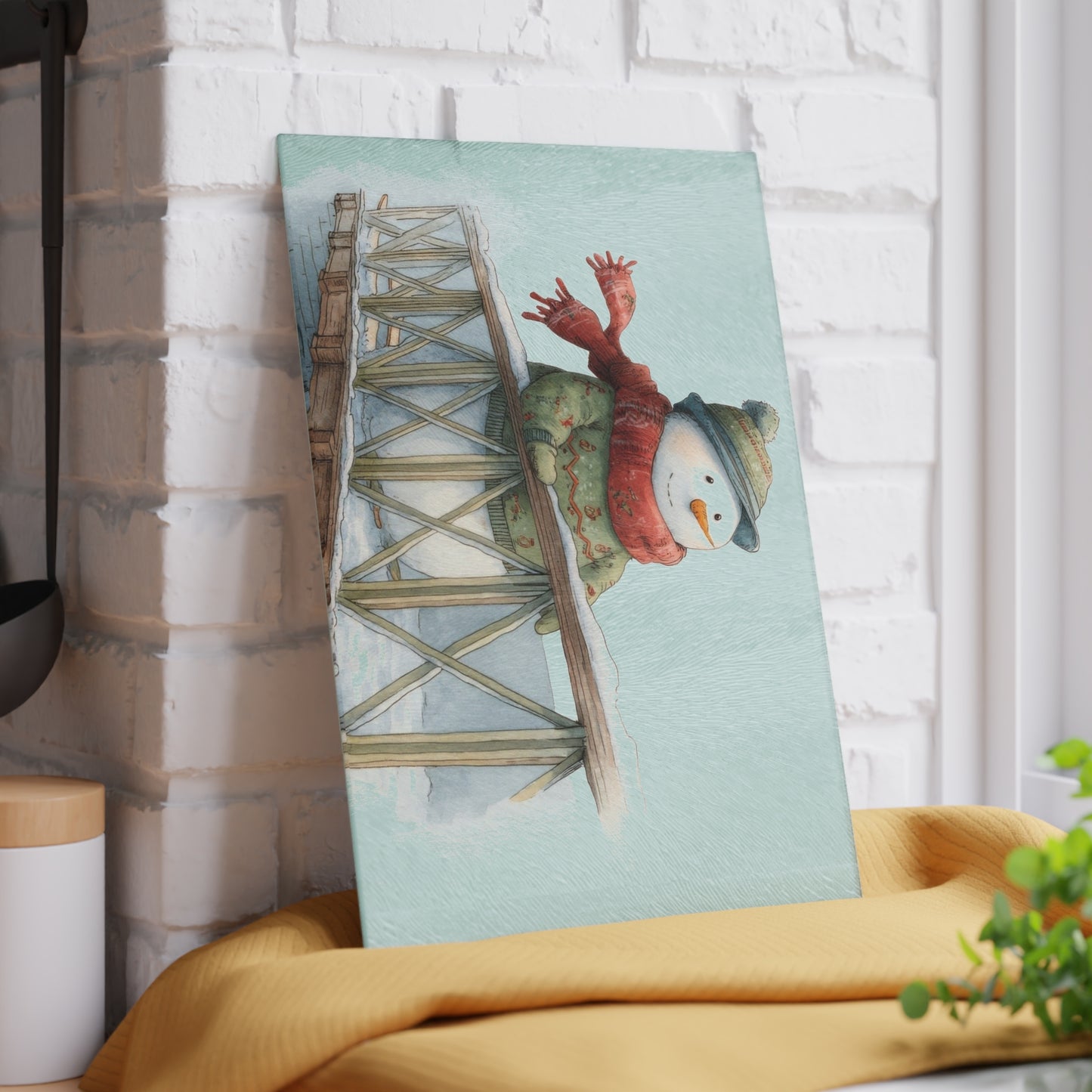 Whimsical Snowman Glass Cutting Board - Holiday Kitchen Gifts, Seasonal Decor, Unique Serving Tray, Winter Cooking Accessory, [...]