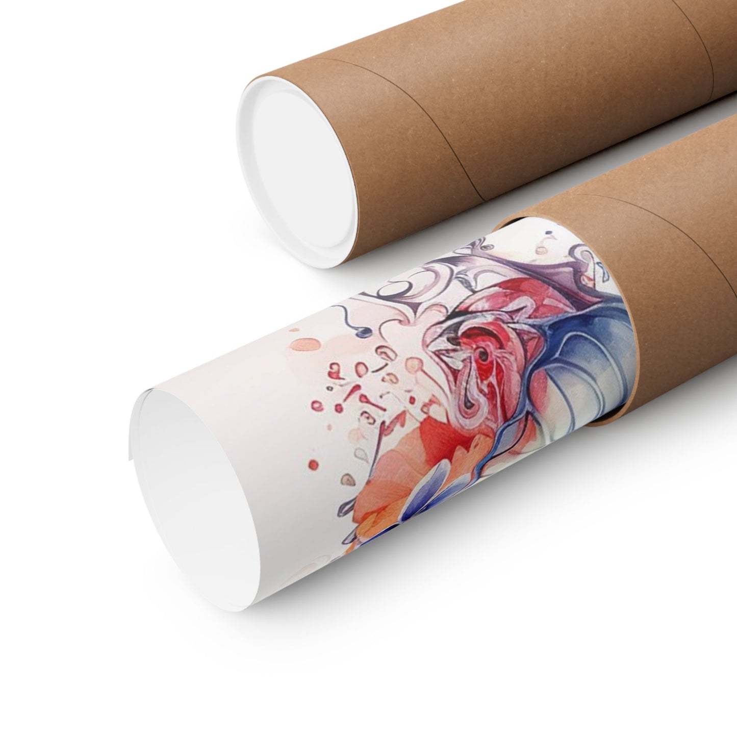 Butterfly Watercolor Wall Poster — Floral Pastel Matte Vertical Print