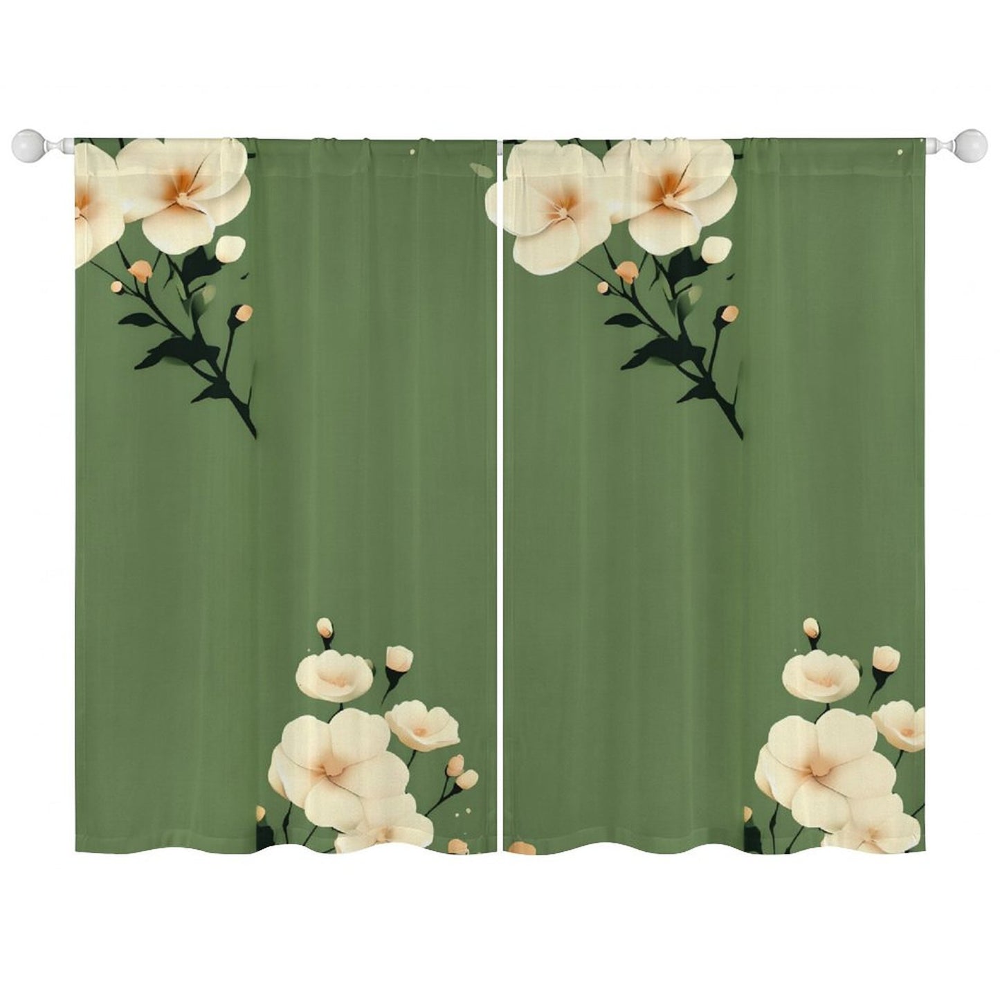 Sheer Curtain Green