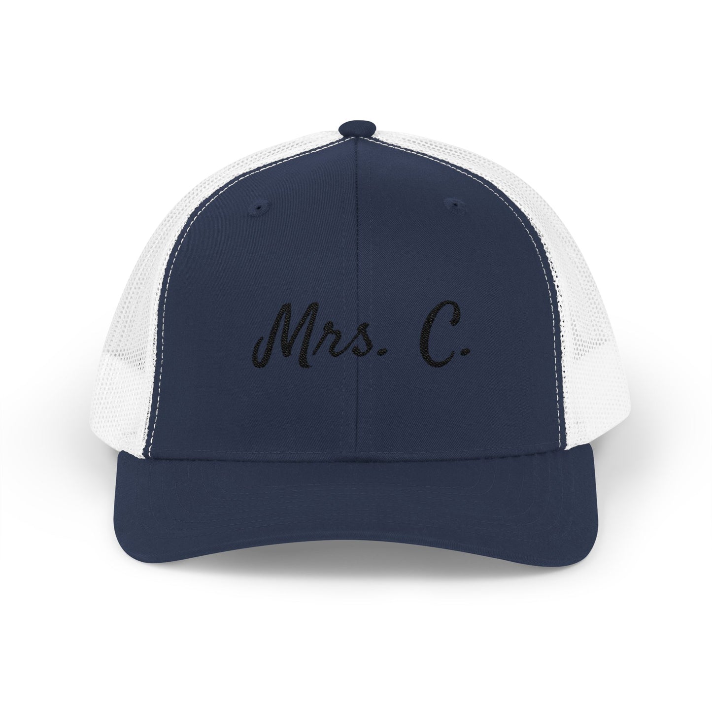 Mrs. C. Snapback Trucker Cap for Newlyweds, Wedding Gift, Bride Hat, Personalized Cap, Casual Style Accessories