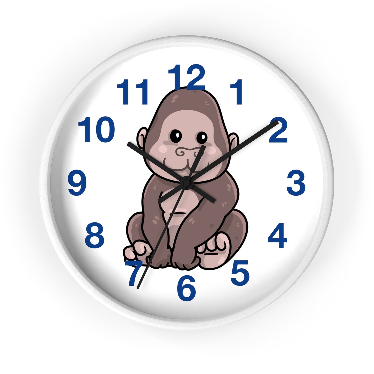 Cute Gorilla Wall Clock - Kid's Room Decor, Playroom Wall Art