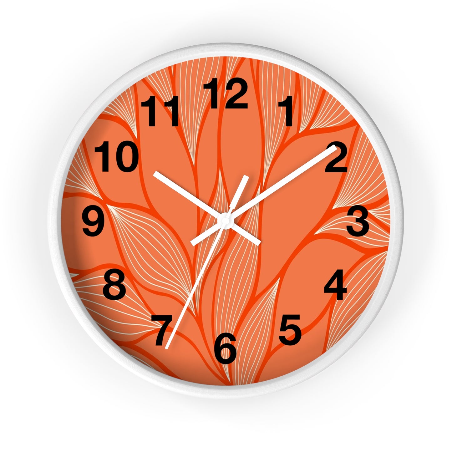 Modern Floral Wall Clock, Home Decor, Unique Timepiece, Boho Style, Office Decoration, Gift Idea