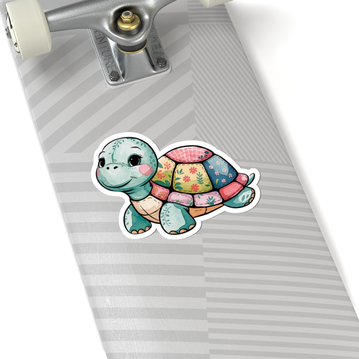 Adorable Turtle Kiss-Cut Stickers for Laptop, Water Bottle Decor, Cute Gifts for Kids, Animal Lover Stickers, Fun Party Favors