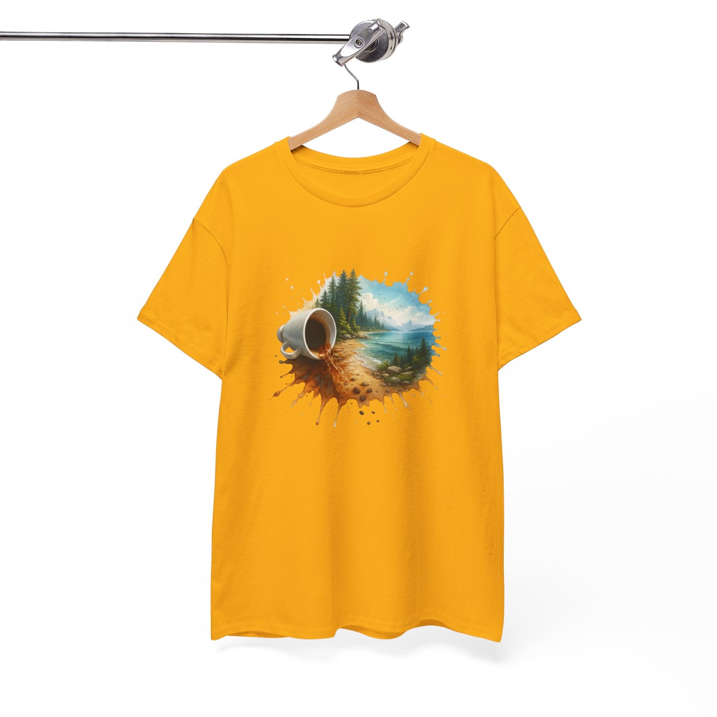 Nature-Inspired Unisex Heavy Cotton Tee, Casual Outfit, Gift for Nature Lovers, Camping Apparel, Outdoor Adventure Shirt