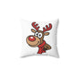 Reindeer Holiday Pillow, Christmas Decor, Cute Home Accents, Cozy Winter Cushion, Festive Throw Pillow