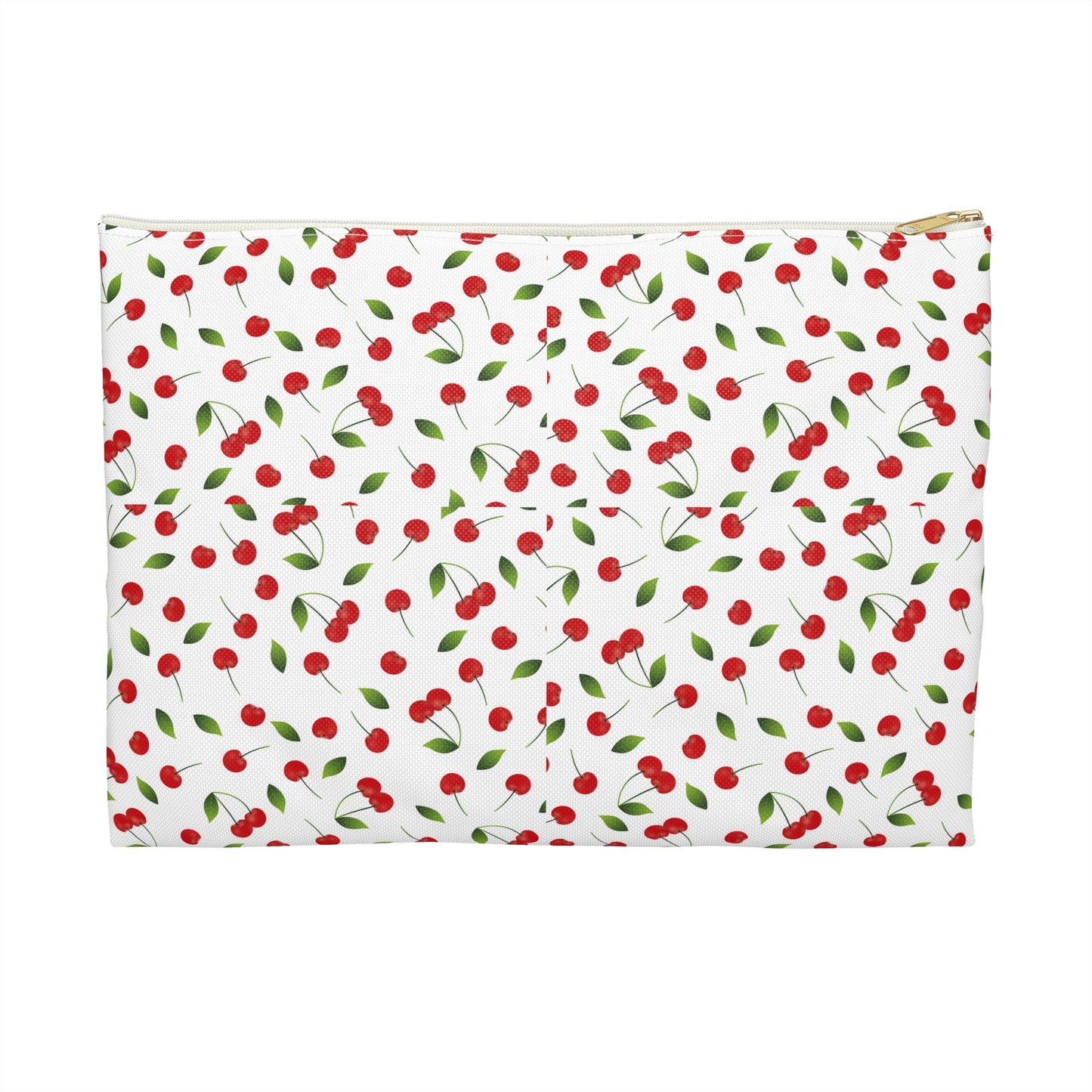 Cherry Blossom Accessory Pouch, Cute Toiletry Bag, Makeup Organizer, Gift for Her, Cherry Print Purse, Cherry Themed Essentials