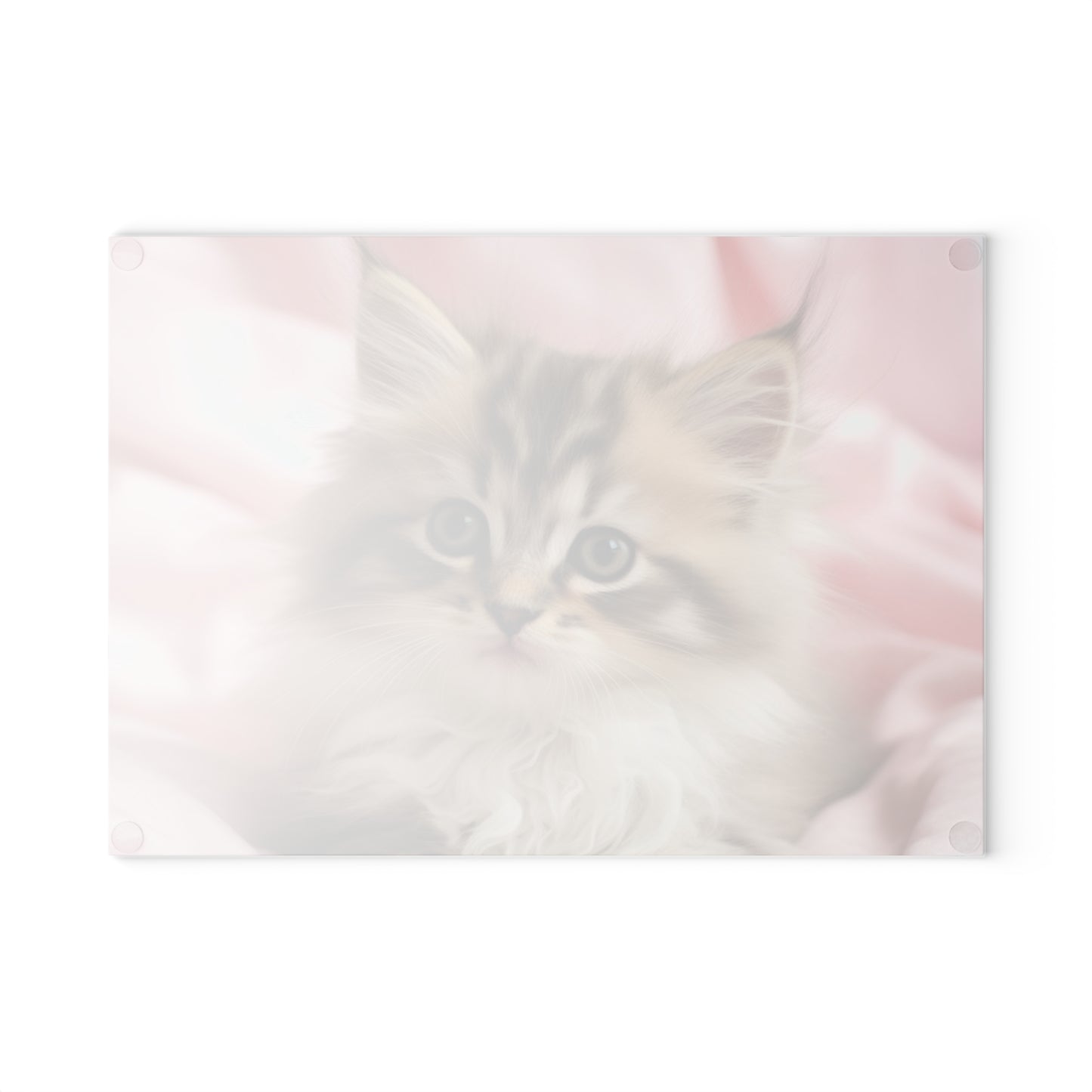 Adorable Kitten Glass Cutting Board  Kitchen Decor