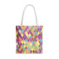 Colorful Geometric Tote Bag, Funky Shoulder Bag, Eco-Friendly Shopping Tote, Stylish Beach Bag, Art-Inspired Everyday Bag