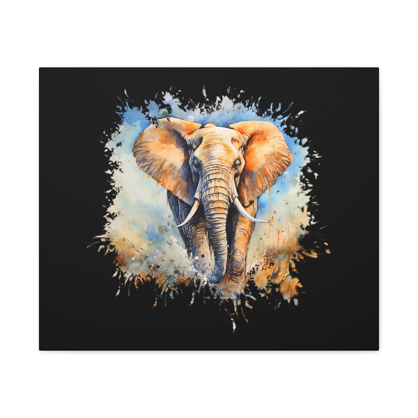 Matte Canvas, Stretched, 1.25" - Elephant