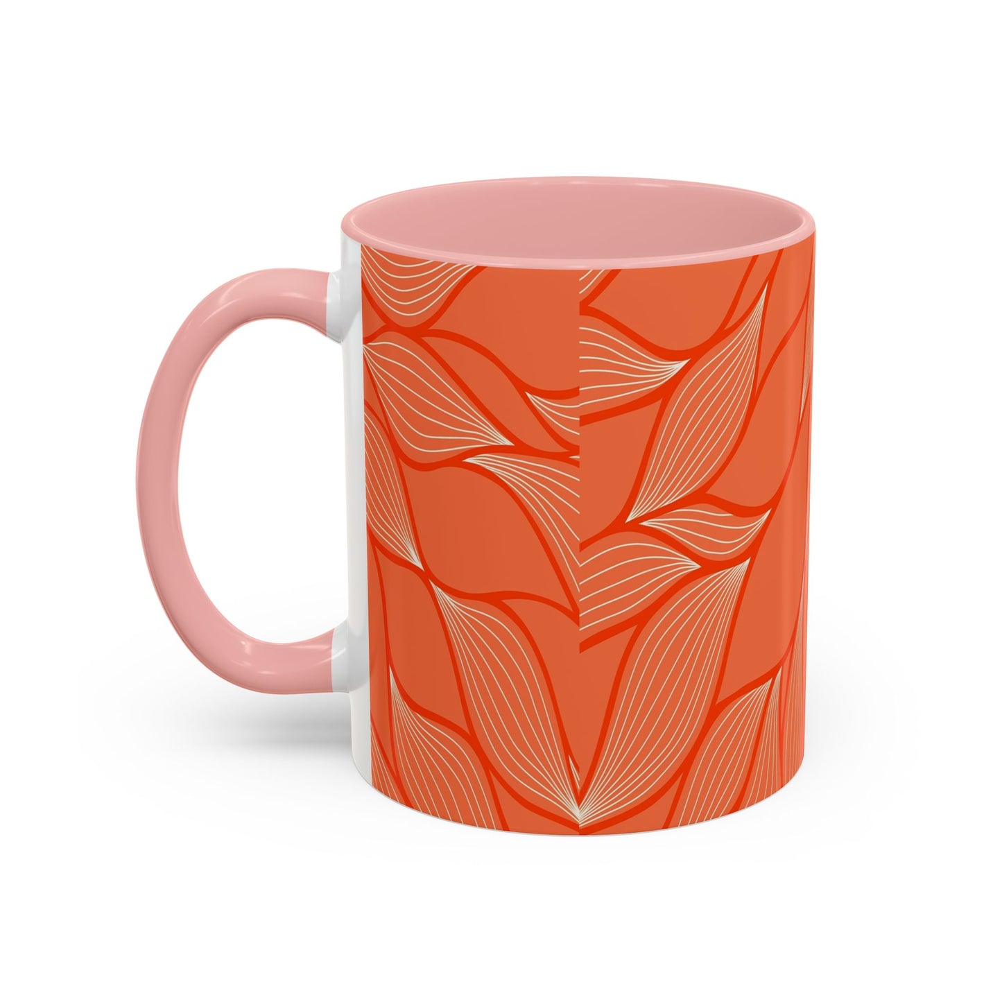 Stylish Accent Coffee Mug, Floral Pattern Drinkware, Unique Gift for Coffee Lovers, Home Decor, Kitchenware, Vibrant Design