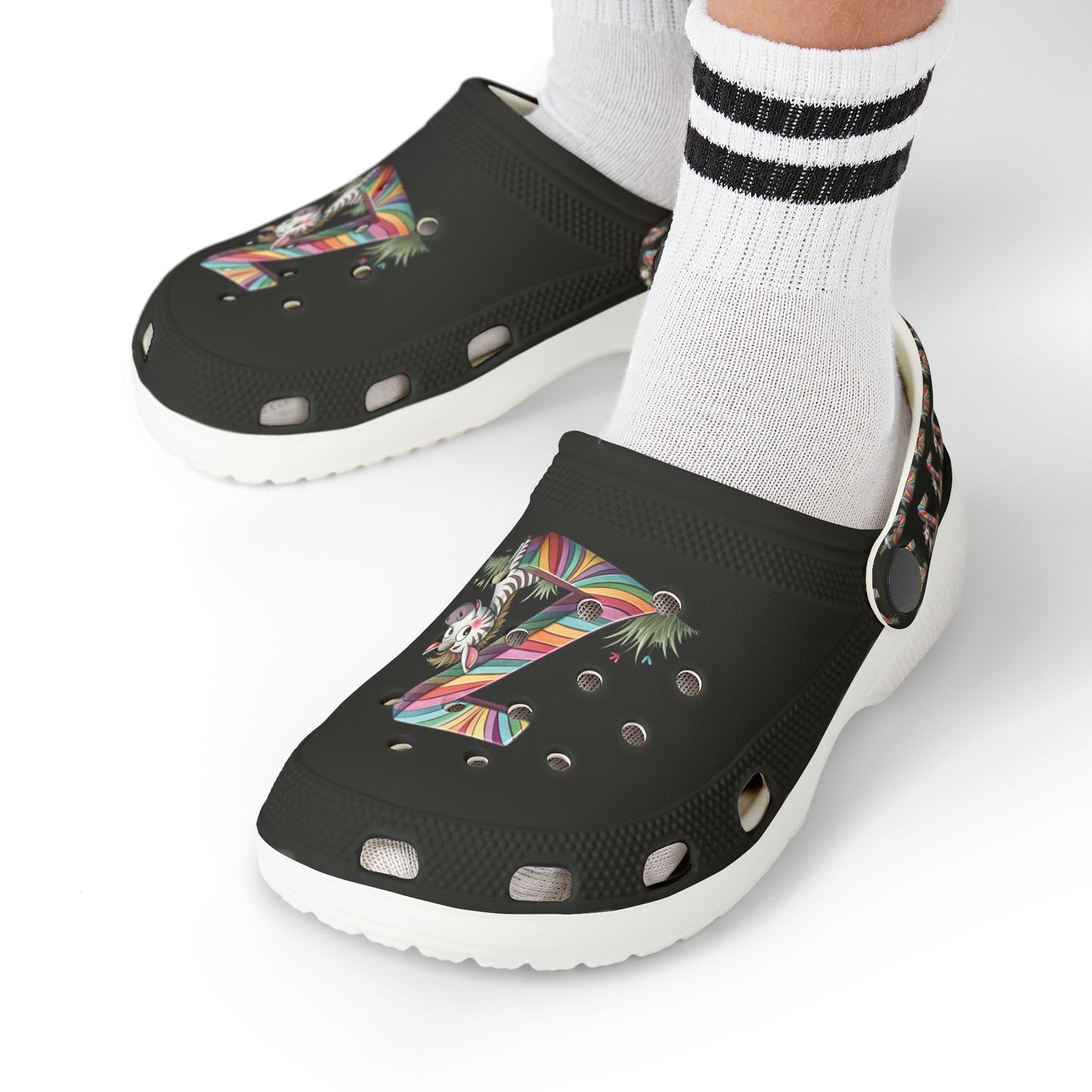 Vibrant Kid's "Z" EVA Foam Clogs with Fun Patterns, Comfortable Summer Shoes for Kids, Playful Footwear for School