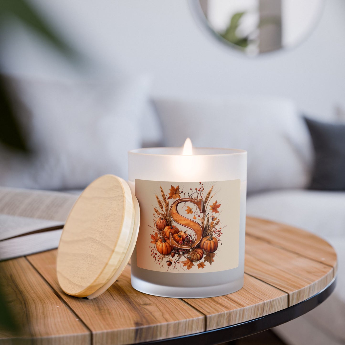 Frosted Glass Candle, 11oz