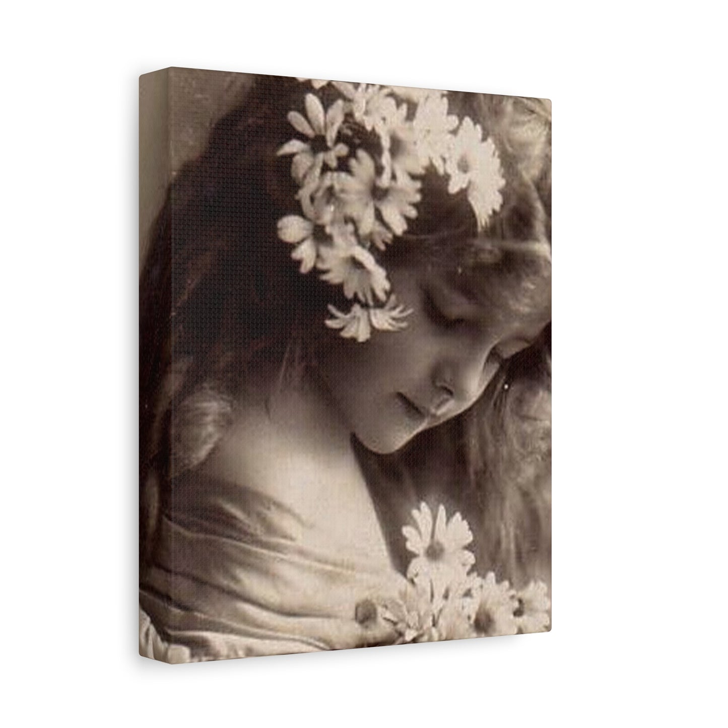 Vintage Floral Portrait Canvas
