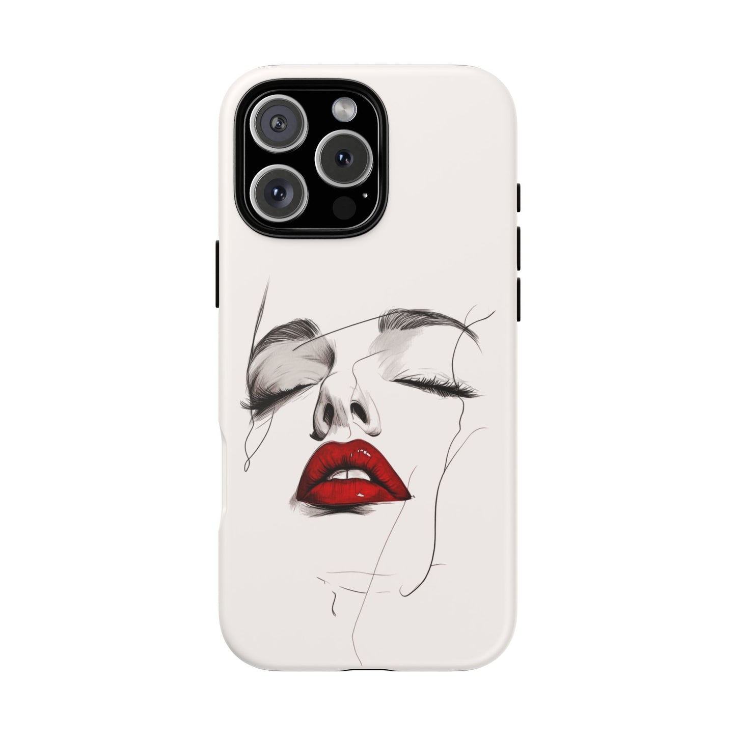 Stylish Phone Case with Artistic Lip Design, Femme Tech Accessory, Trendy Device Cover, Gift for Her, Unique Phone Accessories