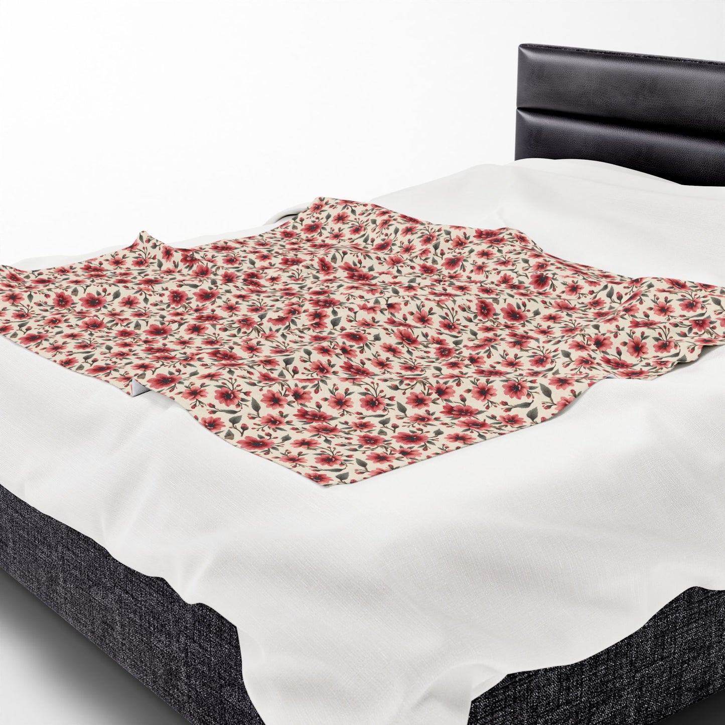 Cozy Floral Velveteen Plush Blanket | Perfect for Home Decor, Gifts, Couch, Travel, Holidays, Soft Throw for Relaxation