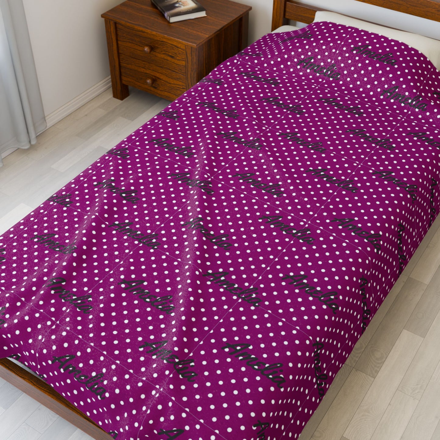 Cozy Velveteen Plush Blanket Amelia
