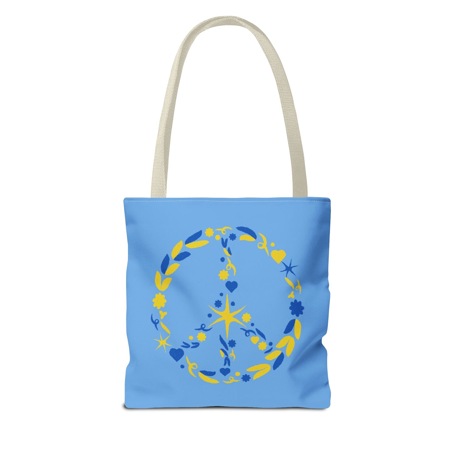 Peaceful Floral Tote Bag, Eco-Friendly Reusable Shopping Bag, Gift for Peaceful Souls, Summer Vibes, Boho Style Bag