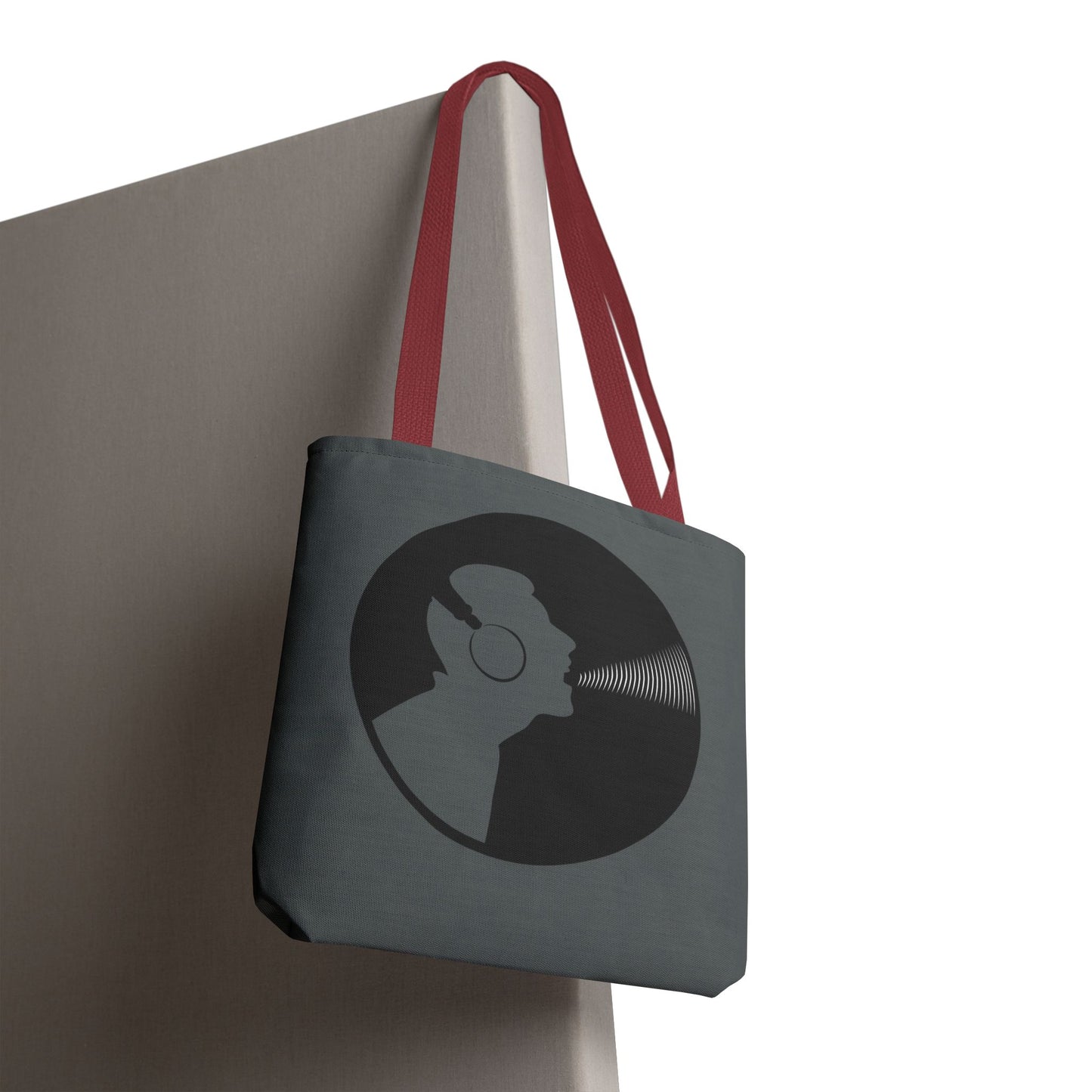 Music Lover's Tote Bag, Stylish Bag for Vinyl Enthusiasts, Gift for Music Lovers, Unique Shopping Tote, Record Player Accessory