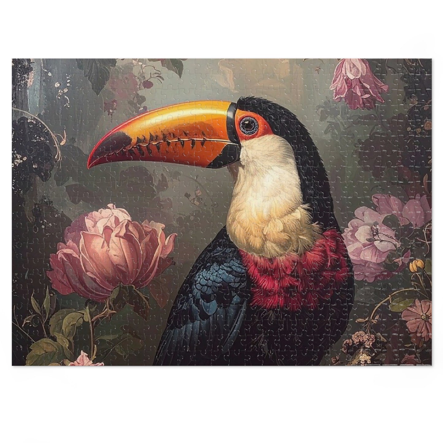 Vibrant Toucan Jigsaw Puzzle with Tin - Bird Lovers Gift, Home Decor, Family Activity, Tropical Art, Unique Presents