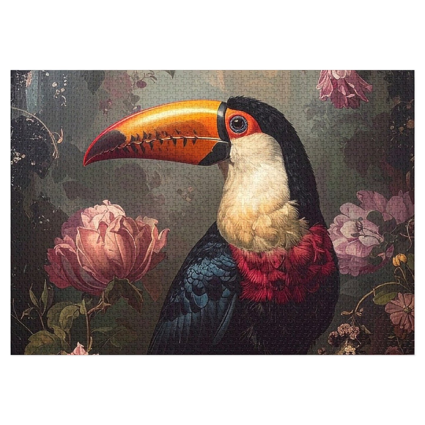 Vibrant Toucan Jigsaw Puzzle with Tin - Bird Lovers Gift, Home Decor, Family Activity, Tropical Art, Unique Presents