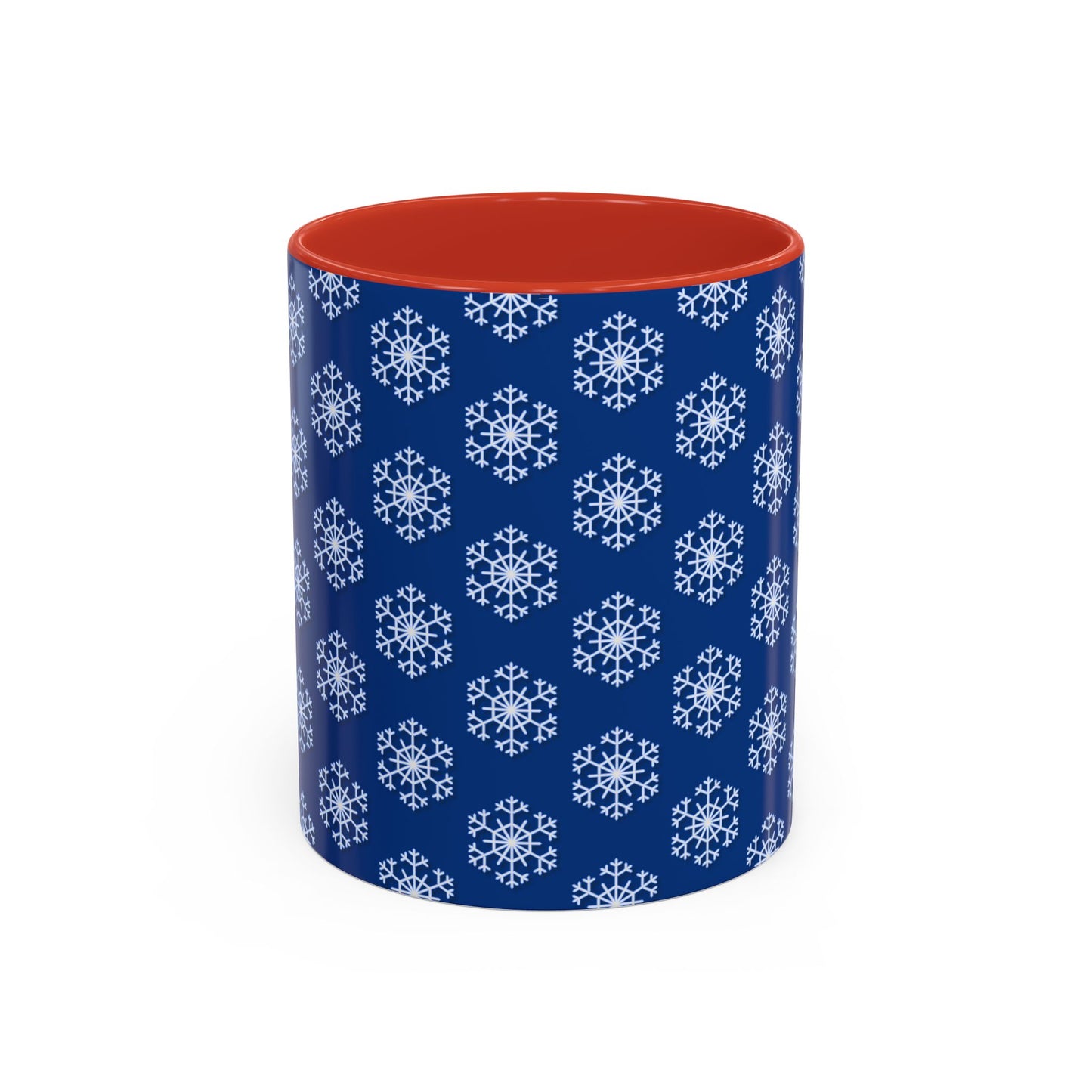 Blue Snowflake Accent Coffee Mug for Winter, Holiday Gift, Cozy Drinkware, Festive Kitchen Decor, Mug for Coffee Lovers, Tea Time Essential