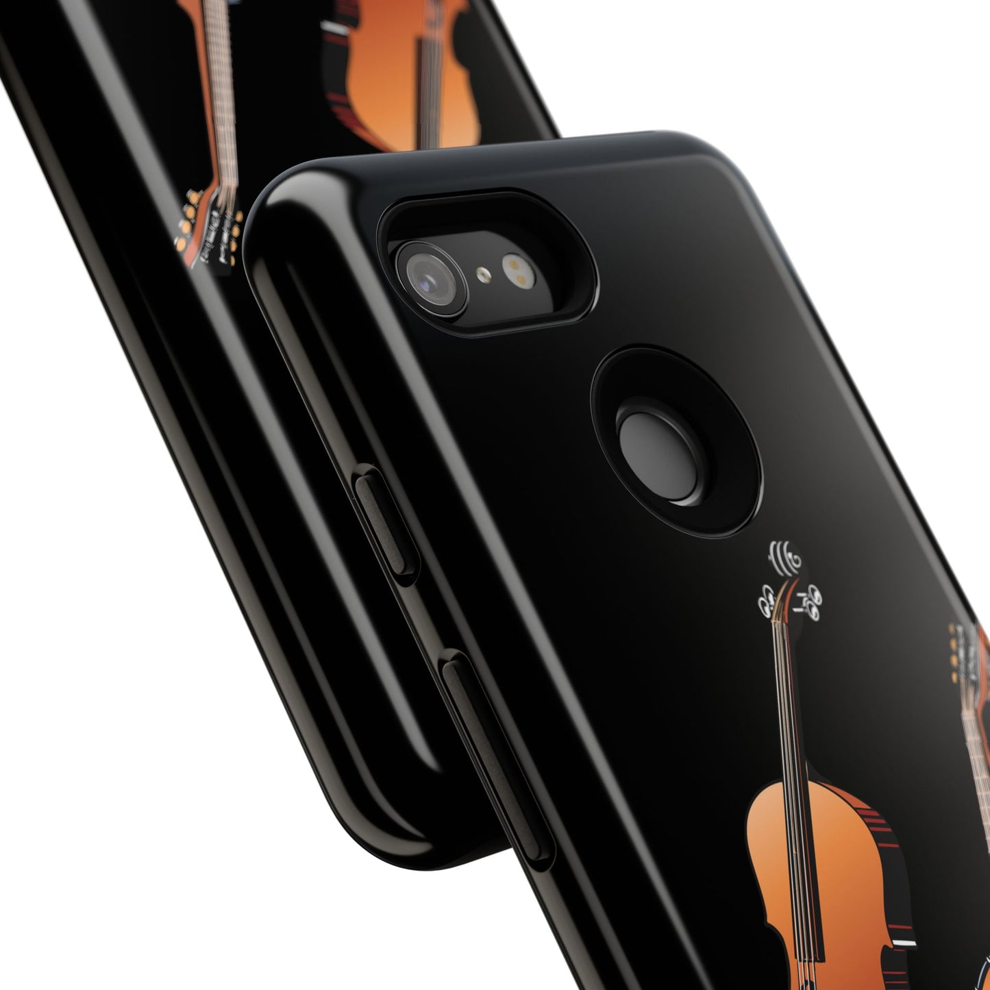 Musical Instrument Phone Case - Violin & Banjo Design, Music Lover Gift, Unique Phone Cover, Holiday Gift, Durable Tough Cases