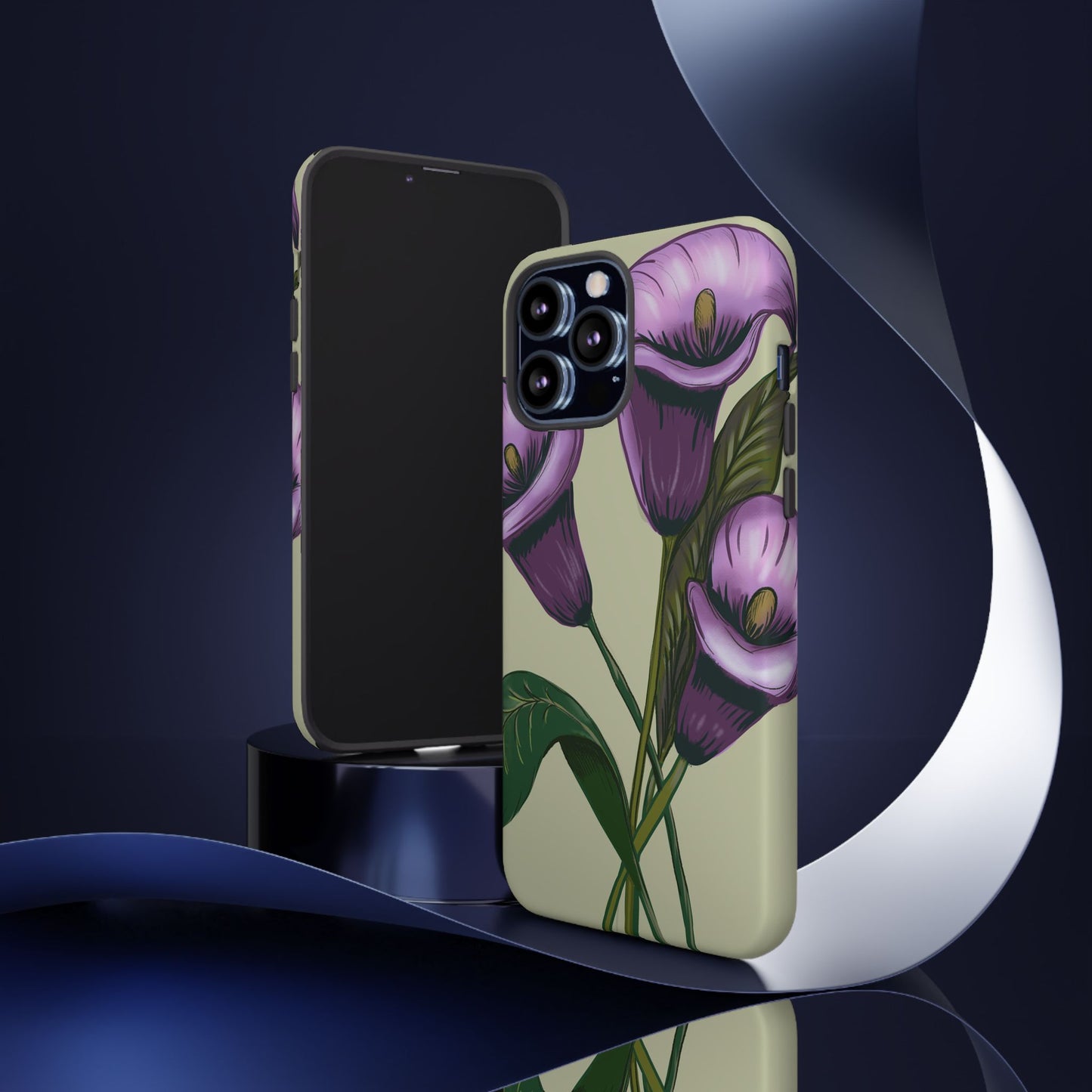 Floral Phone Case - Tough Cases, Purple Flower Design, Cell Phone Accessories, Gift for Her, Nature Lover Essentials