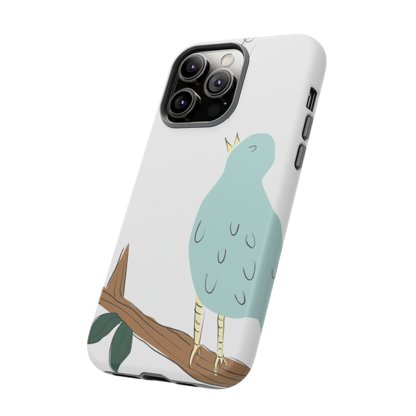Birdsong Phone Case — Cute Blue Bird on Branch Protective Case