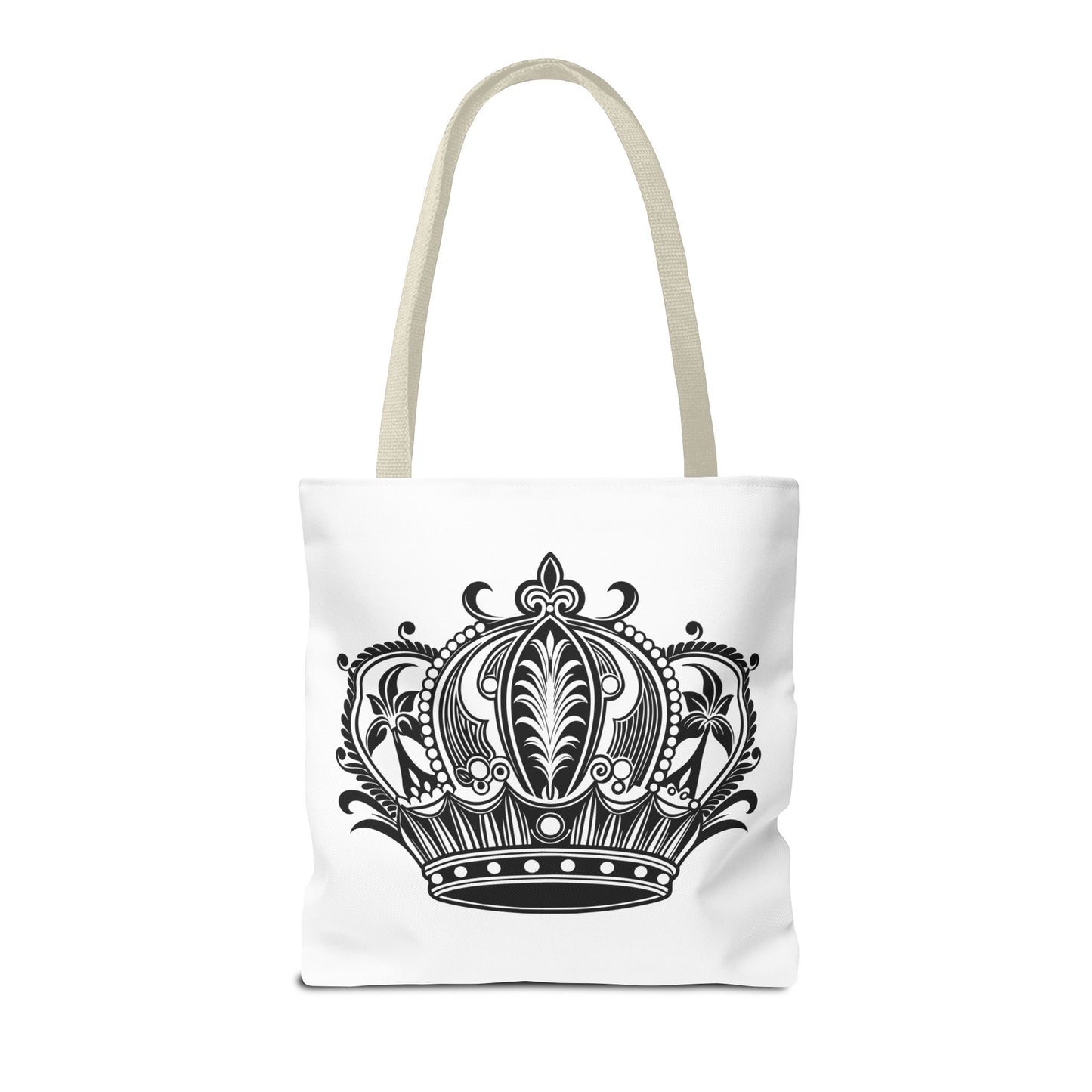Crown Design Tote Bag, Royal Style Shopping Tote, Chic Grocery Bag, Gift for Her, Fashionable Accessories