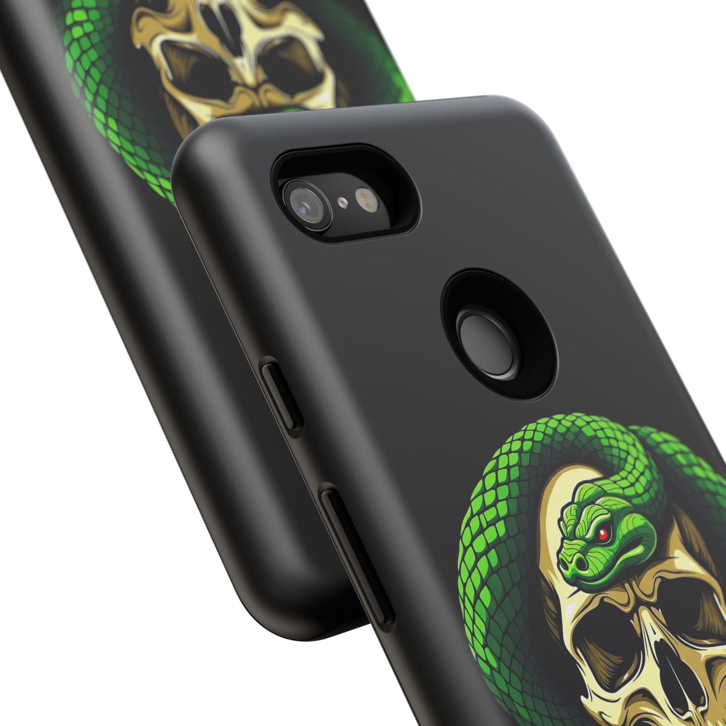 Skull & Snake Phone Case | Tough Cases, Protective Cover, Edgy Phone Accessories, Gothic Gift, Halloween Decor